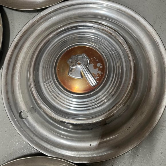 TWO 1950's Pontiac "CHIEF" Hubcaps (Wheel Covers) Indian (Native American) - Picture 8 of 8